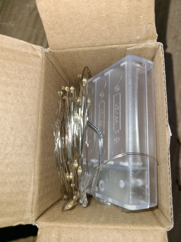 Photo 1 of 1-Pack Fairy Lights Battery Operated with Timer, Waterproof 16FT 50 LED String Lights Indoor Outdoor, Cuttable Starry Fairy Lights for Christmas Home Bedroom Wedding DIY Centerpiece Decor (Warm White)