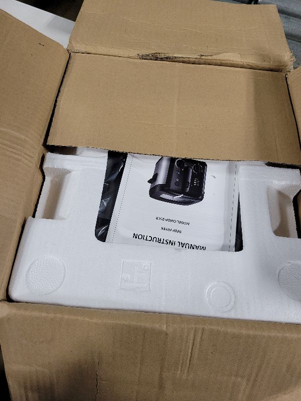 Photo 1 of CUSIMAX Electric Deep Fryer for Home Use, 2.5 Liter 1500W Small Deep Fryer with Basket, Adjustable Temperature & Time, Lid with View Window and Odor Free Filter