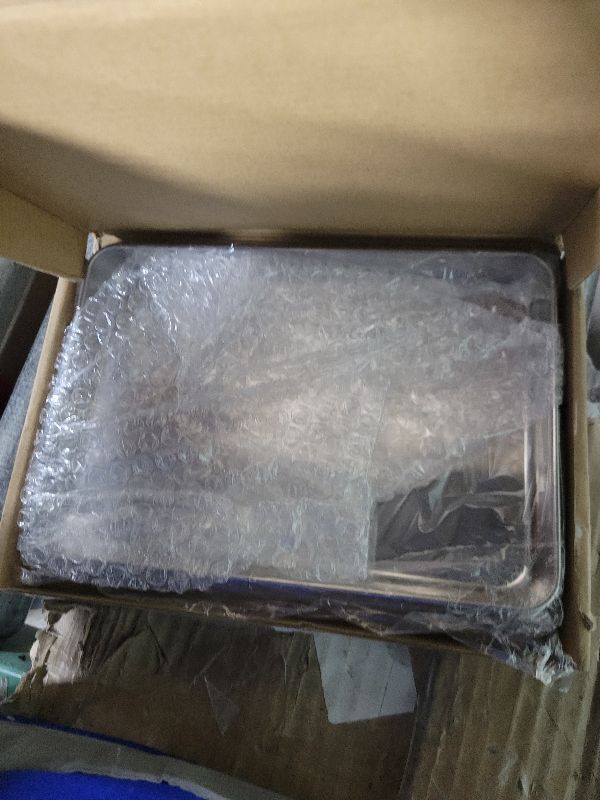 Photo 1 of 2 Pack Stainless Steel Tray Non Toxic Heavy Duty Thickening Pan for Kitchen Baking, Lab Instrument, Dental, Medical Surgical Instrument, Pet Treatment, Jewelry Tools?Medium