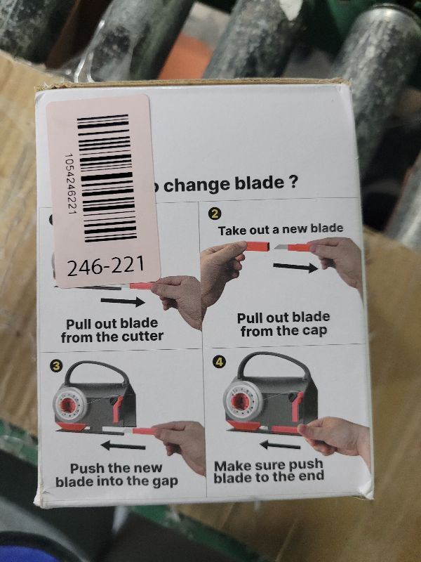 Photo 1 of 2 Pack Wrapping Paper Cutter with 2 Replaceable Blades & 4 Tapes, Christmas Gift Wrapping Paper Roll Cutter Tool Tube Holder Slidding Slicing for Birthday Holiday (2PCS Cutters)