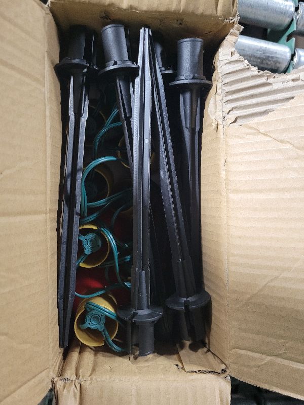 Photo 1 of 2 Pack Jumbo C9 Christmas Pathway Lights, 14FT Red & White LED Outdoor Path Lights, Waterproof Connectable Giant C9 Pathway Markers for Yard, Garden, Walkway, Christmas Decorations