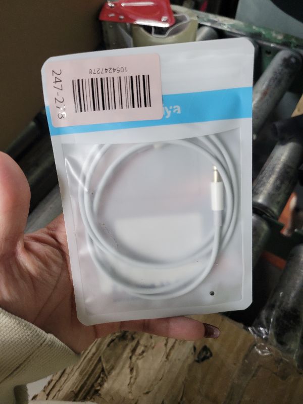 View 2 of (Apple MFi Certified) iPhone AUX Cord,Lightning to 1/8 Inch Audio Cable,3.3ft, Headphone Jack Adapter Male Aux Stereo Audio Cable Compatible for iPhone 14/13/12/11/XR/X/8/7 (White)