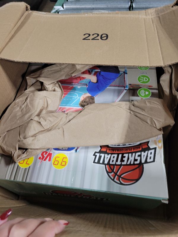 Photo 1 of 2-Player Arcade Basketball Game Set,Upgraded Indoor Hoop with LED Light Electronic Scoreboard 4 Balls,Carnival Games Sports Toys Kids 3-12 for Home Party Backyard Outdoor Boys Girls Toddlers Gifts