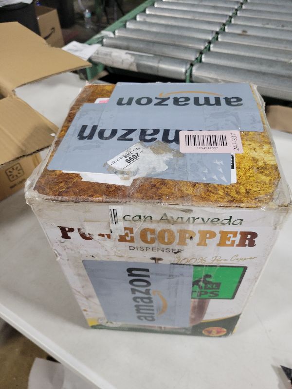 Photo 1 of 100% Pure Copper water Dispenser Storage Tank Pot, Stainless Steel Faucet spigot and Lid included Healthy Organic Water Yoga Meditation 1.32 Gal (5 Liters)