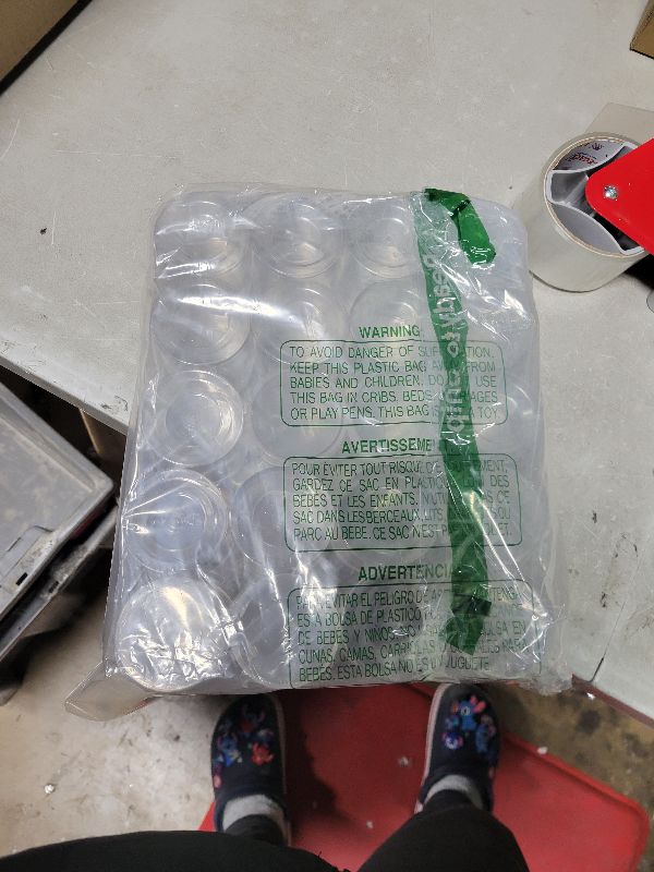 Photo 1 of 20 Pack 4oz Clear Plastic Jars with Lids,115ml Wide-Mouth Refillable Storage Containers,Empty Round Containers for Candy,Beads,Lotion,Slime Making and Food Storage