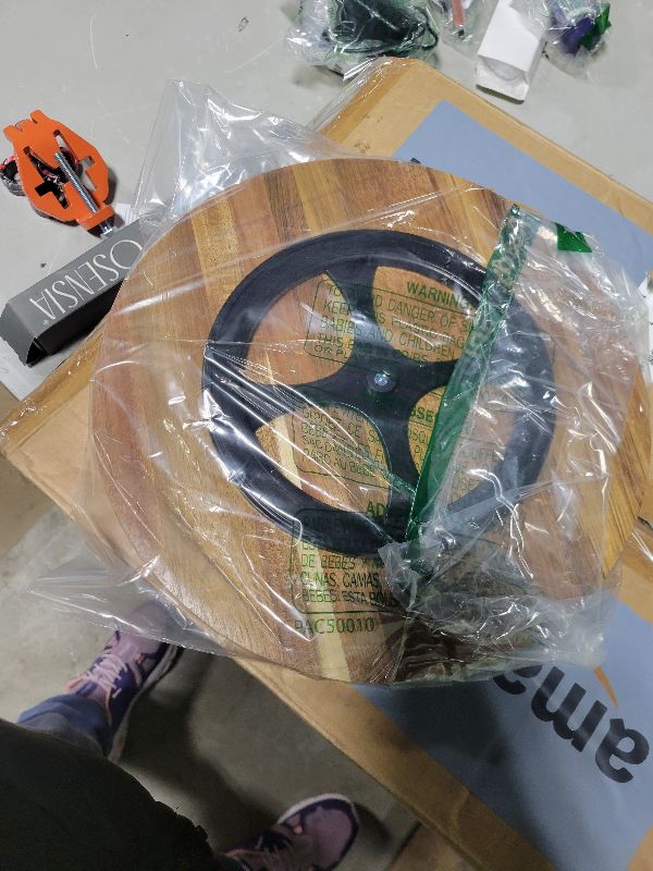 Photo 1 of 11" Acacia Wood Lazy Susan Organizer Kitchen Turntable for Cabinet Pantry Table Organization