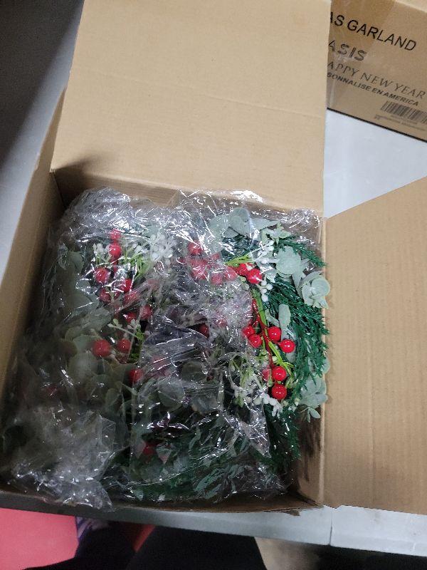 Photo 1 of 12 Pcs 8" Mini Christmas Wreaths for Kitchen Cabinet Small Christmas Candle Rings Wreaths, Front Door Pillars/Home Table Centerpieces Hanging Garlands, for Windows/Wedding Decor (No Red Ribbon)