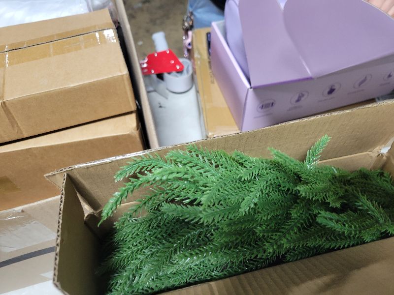 View 2 of 24 inch Norfolk Pine Wreath, Realistic Christmas Wreath for Front Door,Artificial Real Touch Green Wreath Greenery for Door Wall Windows Mantle Outdoor Christmas Decoration