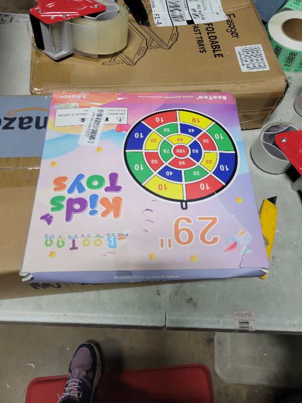 Photo 1 of 29" Large Dart Board for Kids, BooTaa Kids Dart Board with 12 Sticky Balls, Boys Toys, Indoor/Sport Outdoor Fun Party Play Game Toys, Birthday Gifts for 3 4 5 6 7 8 9 10 11 12 Year Old Boys Girls