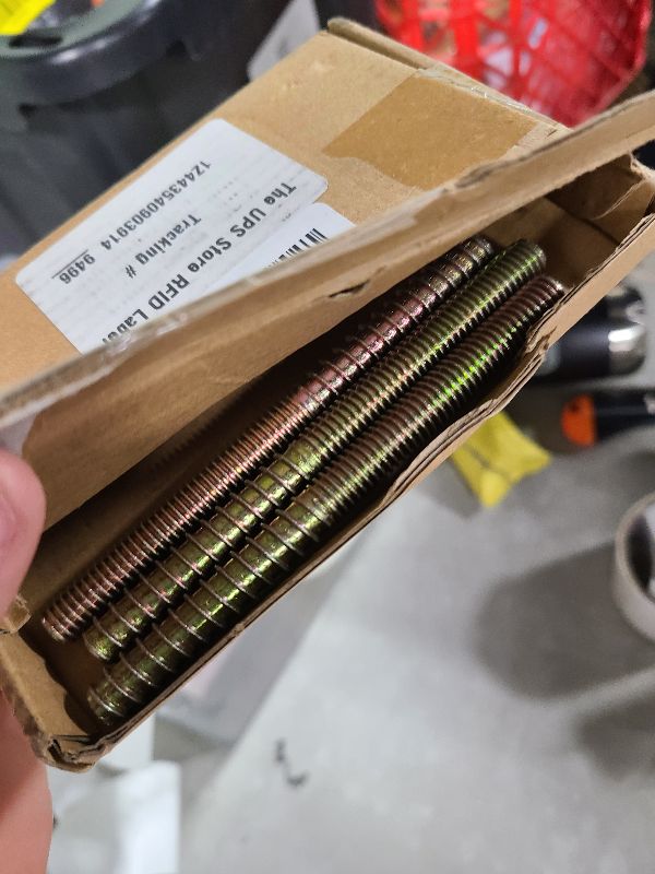 Photo 1 of 10Pack 3/8-16" Hanger Bolts 3 Long Sizes Include1 pcs Hanger Bolt Driver Double Headed Bolts Wood Dowel Screw Self-Tapping Screw Hanger Bolts for Furniture Screws Double Threaded Rods Bolt