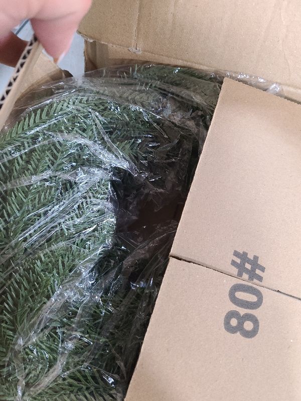 Photo 1 of 2 Pcs 30" Extra Length Artificial Christmas Teardrop Swag, Faux Pine Needles Teardrop Door Swag, Christmas Norfolk Greenery Teardrop Wreath for Xmas Door Table Mantle Fireplace Indoor Outdoor Decor