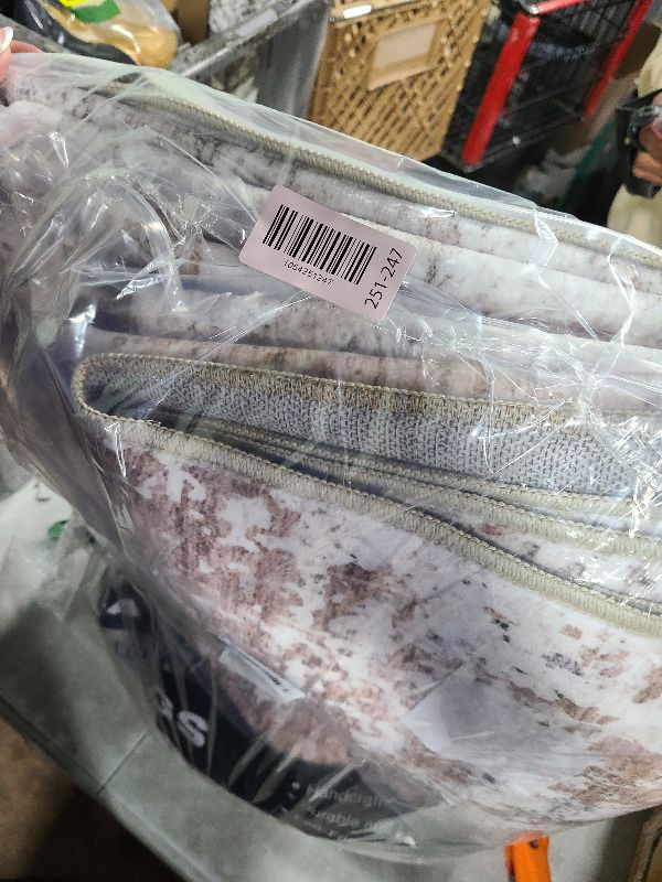 Photo 2 of UERMEI Area Rug Living Room Rugs - Washable Neutral Modern Abstract Soft Thin Rug Indoor Floor No Slip Rug Carpet for Bedroom Under Dining Table Home Office Decor - Brown/Grey/Red - 6x9