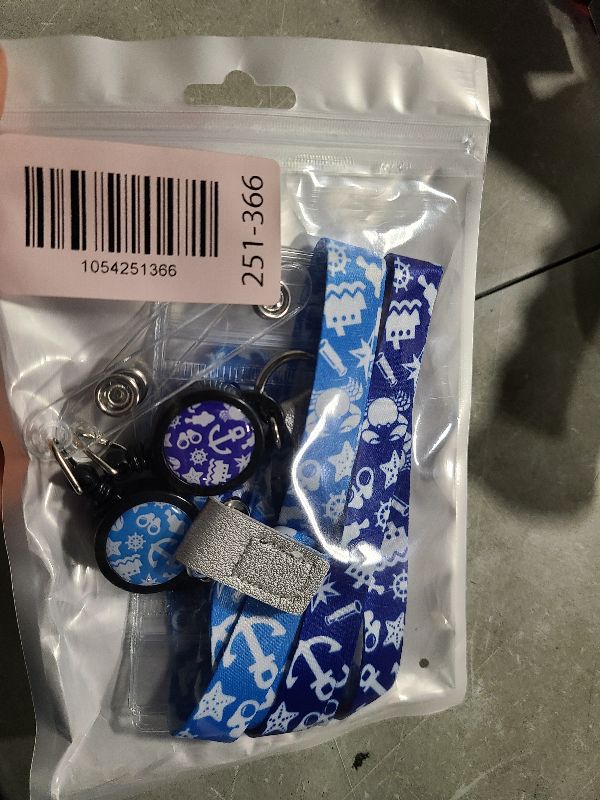 Photo 1 of 2 Pieces Cruise Lanyard for Ship Cards Lanyards with Retractable Badge Reel Waterproof ID Badge Holder 2025 Cruise Essentials Accessories