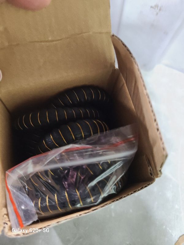 Photo 1 of 2 Pack Hookah Hose Washable 39'' Shisha Hose Acrylic Handle Leather Wrapped Pipe For Small Hookah Set (Black2)