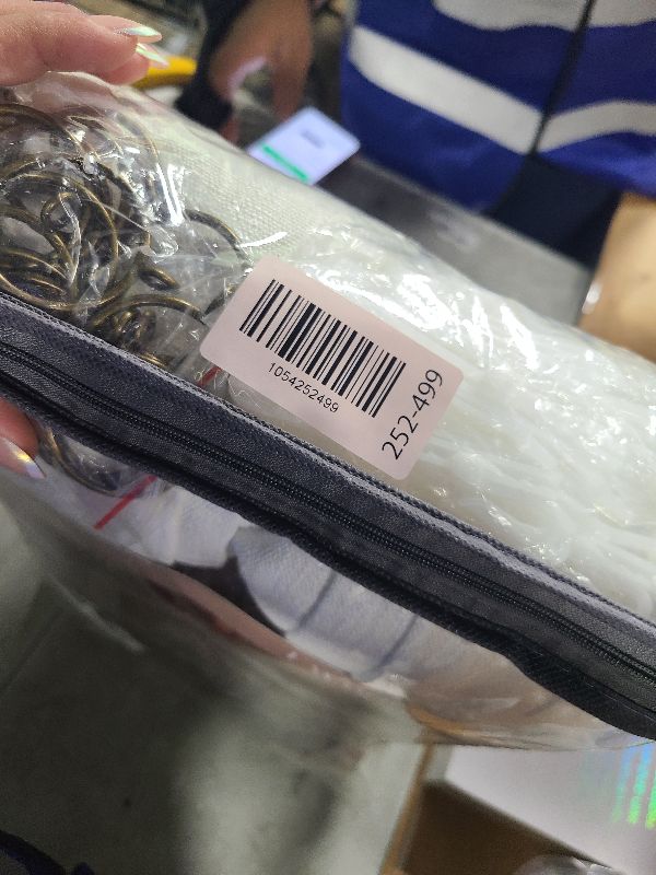 Photo 1 of 102 Inch Long Curtains for Living Dining Room Pinch Pleated Back Tab Light Filter Privacy That Let Light in Drapes 2 Panels Set Boho Neutral Beige White Ivory Linen Curtain Panels 102 Inch Length