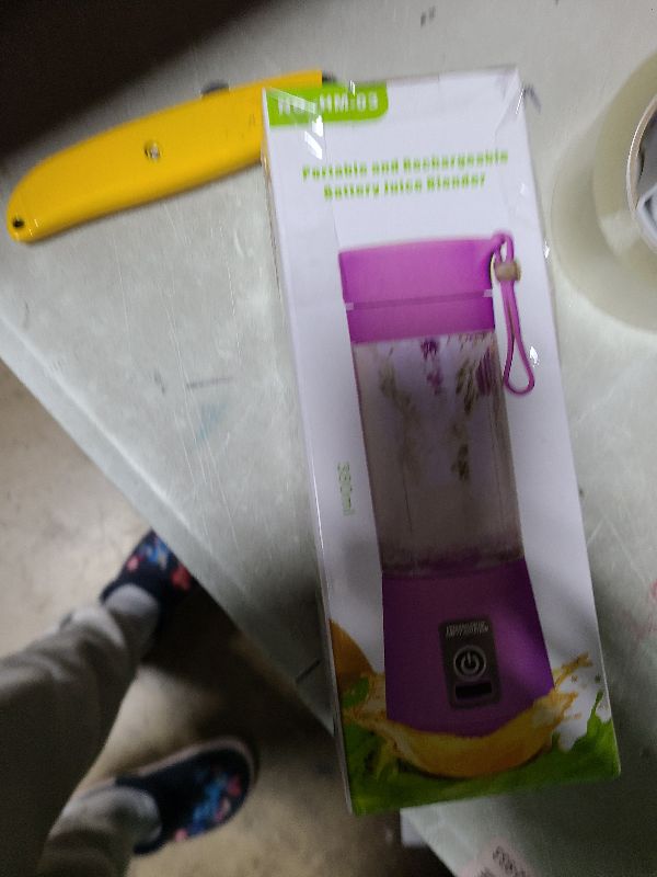 Photo 1 of 12 Oz Cordless Personal Size Portable Blender - Blender for Smoothies with BPA Free Traveling Juice Cup, 6 Blades for Powerful Blending, Suit for Sports/Home