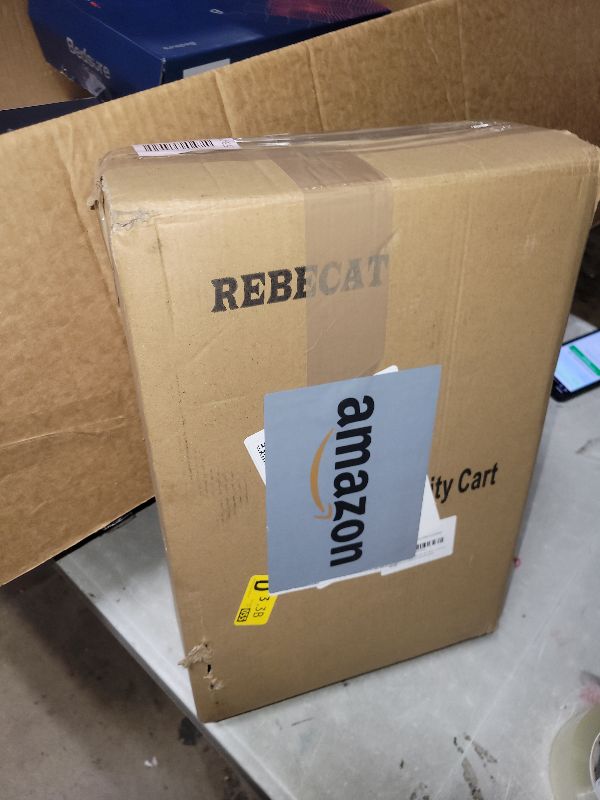 Photo 1 of 3 Tier Rolling Utility Cart with Drawer,REBECAT Utility Cart Made of Multifunctional Storage Organizer Tool for Kitchen,Bathroom,Living Room,Office(Black)