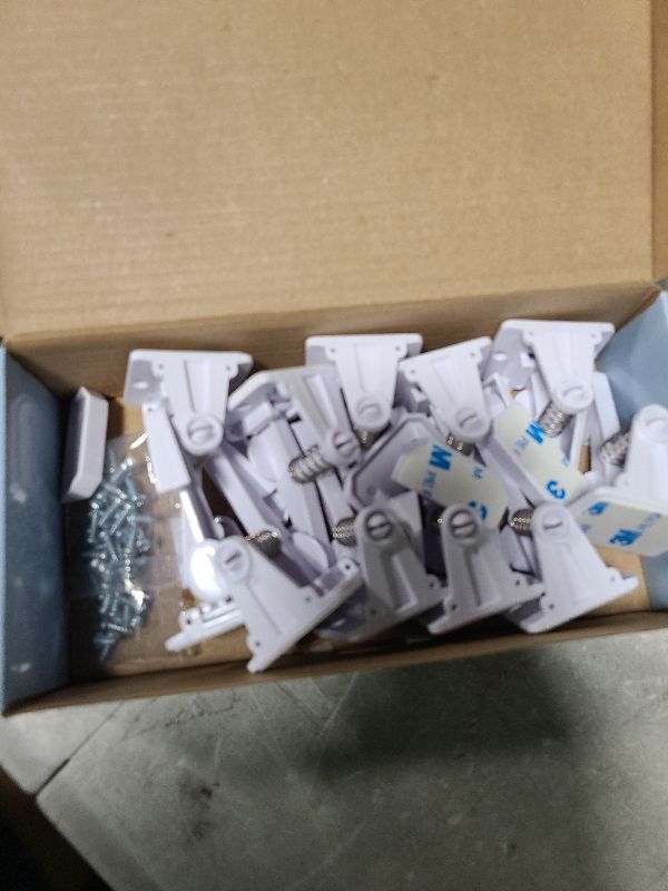 Photo 1 of 12 Pack Cabinet Locks Child Safety | Baby Safety Cabinet Locks NO Drilling 3M Adhesive Baby Proof Drawer Lock Child proofing cabinets latches for Kids Latch for Drawers & Door Child Safety Locks