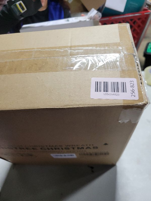 Photo 1 of 24 Inch Artificial Pre-Lit Christmas Wreath Spruce, 50 LED Warm White & Multi-Color Lights with Timer, Battery Operated, Holiday Decoration for Front Door, Outdoor