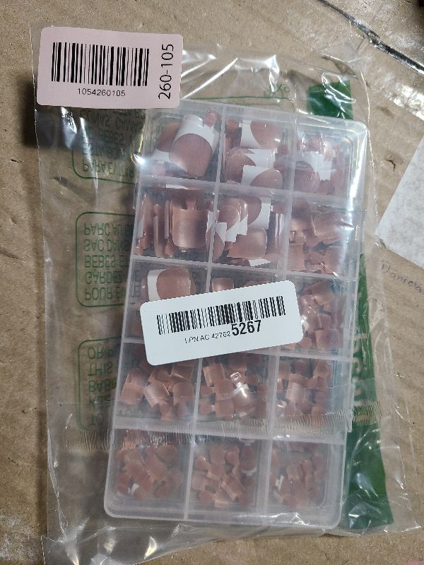 Photo 1 of 150pc White French Tips Press on Toenails Women Fake Toe Nails with Glue Tab, Brown Toe Nail Press ons Nails Short Square Fake Toenails French Toes Nail Tip Glue Toenail Stick Acrylic Toes Nails Kit