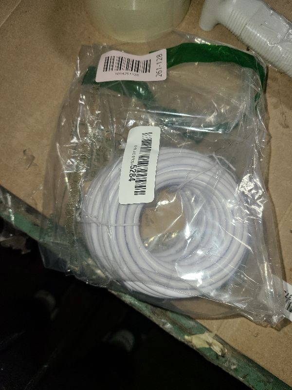 Photo 1 of 18 Gauge 3 Conductor Electrical Wire, 32.8FT Low Voltage 18/3 Tinned Copper Stranded 3 Wire Cable, 18 AWG White Flexible Extension Power Cord for Automotive, LED Lamp, Outdoor Landscape Lighting Etc