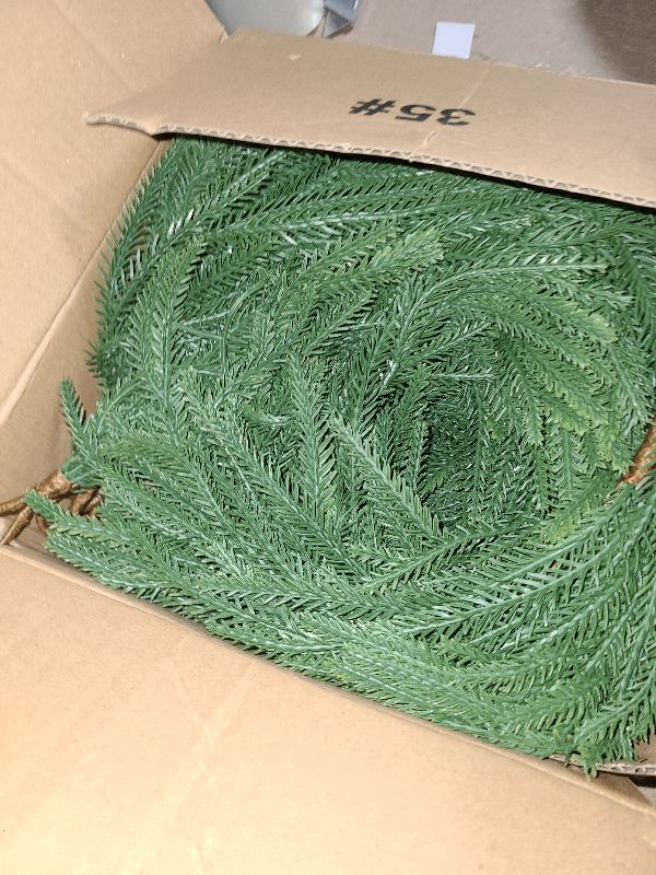 Photo 1 of 4 Pcs Extra Length Artificial Christmas Teardrop Swag, 30" Faux Pine Needles Teardrop Door Swag, Christmas Norfolk Greenery Teardrop Wreath for Xmas Door Table Mantle Fireplace Indoor Outdoor Decor