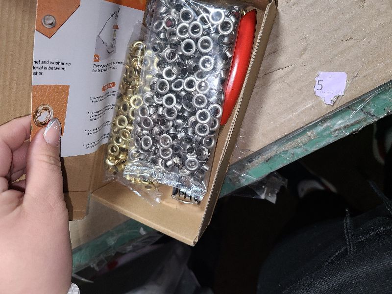 Photo 1 of 1203Pcs Grommet Tool Kit with Eyelet Pliers, PAXCOO 1/4 Inch 6mm(Inside Hole Size) Fabric Grommet Kit with Fabric Eyelets Grommets, Washers, and Hole Punch Grommet Hand Press kit