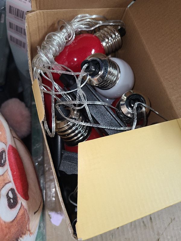 Photo 1 of 12 Pack Large C9 Christmas Decorations Outdoor Waterproof, Solar C9 Christmas Lights Outdoor with 2 Modes, Solar Pathway Light for Outside Party Yard Lawn Patio Walkway Xmas Decoration (Red and White)