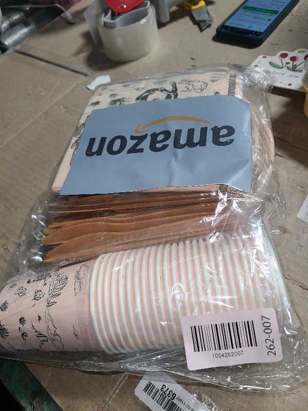 Photo 1 of 150Pcs Western Paper Plates and Napkins Set Cowboy Party Decorations Wild West First Rodeo Birthday Bachelorette Themed Tableware for 25 Guests