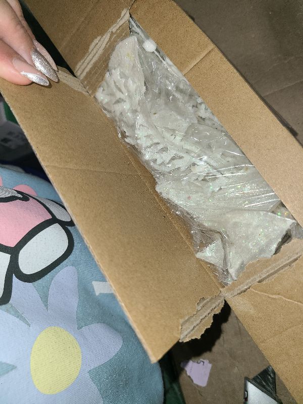 Photo 1 of 18 Pack Christmas Tree Ornaments Set, 17.5 Inch White Fake Christmas Picks Decorations with 2 Styles, Artificial Glitter Berry Stem Ornaments for Christmas Tree Wedding Small Vase Wreath Decor