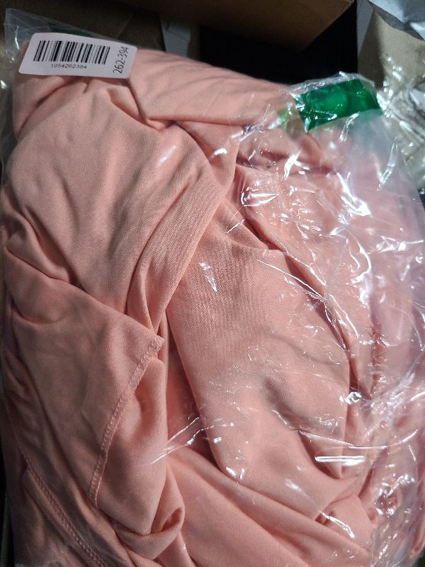 Photo 1 of 10Ft x 7Ft Peach Backdrop Curtains for Parties, Polyester Fabric Backdrop Drapes with Rod Pockets for Weddings, Birthday, Halloween, Photography, Christmas Party Background Curtain, 2 Panels