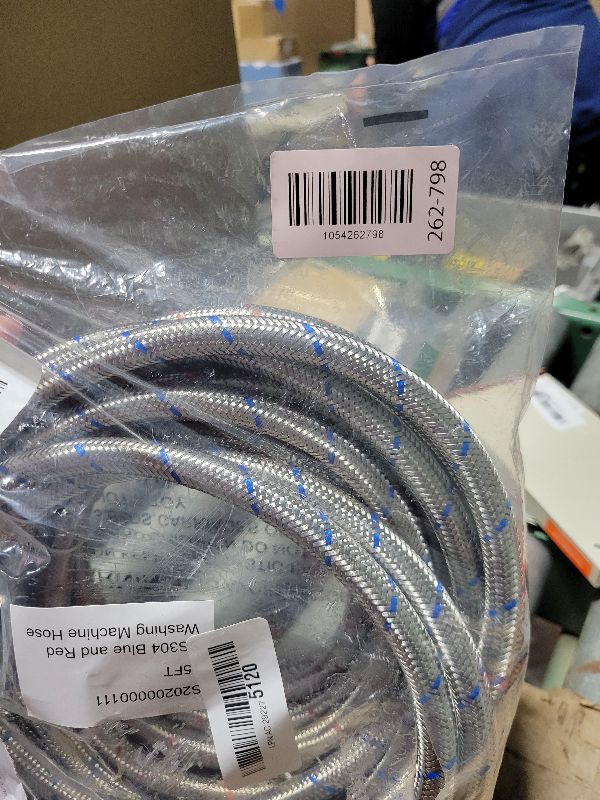 Photo 1 of 15 FT Washing Machine Hose,Long Washer Water Supply Hoses Hot And Cold Connection(2Packs),Washer Machine Hose Universal Fit for All Standard Wash Machines-by MIFLUS