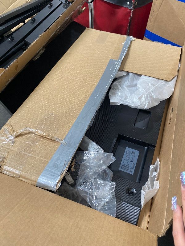 Photo 1 of *USED* DAMAGE* Samsung 32-Inch Flat Computer Monitor, 75Hz, Borderless Display, AMD FreeSync, Game Mode, Advanced Eye Care, HDMI and DisplayPort, LS32B304NWNXGO, 2024