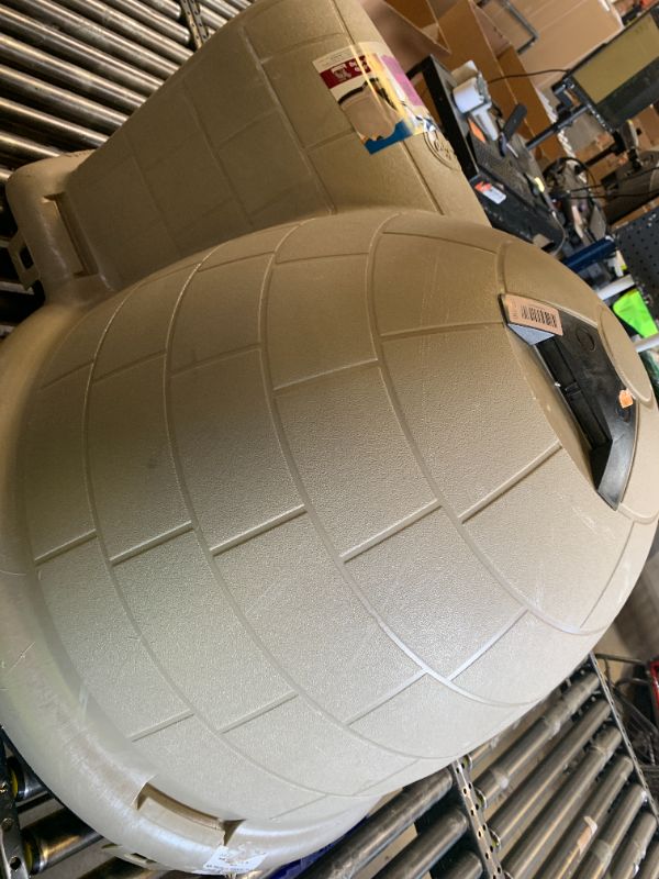 Photo 1 of Petmate Large Dog House Outdoor Weatherproof - Indigo Igloo Dog House, Made in USA, for Large Dogs 50 to 90 pounds, TAUPE/BLACK