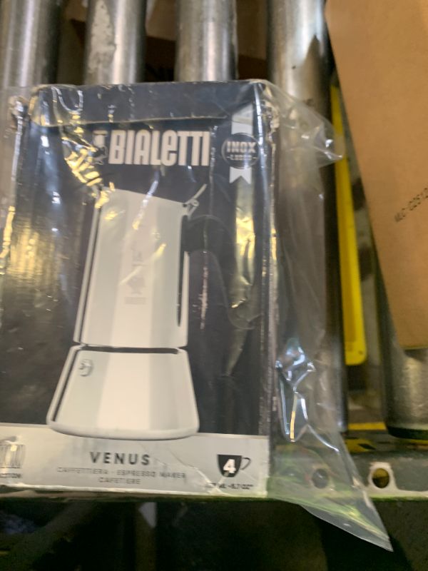 Photo 1 of Bialetti - New Venus Induction, Stovetop Coffee Maker, Suitable for all Types of Hobs, Stainless Steel, 4 Cups (5.7 Oz), Silver