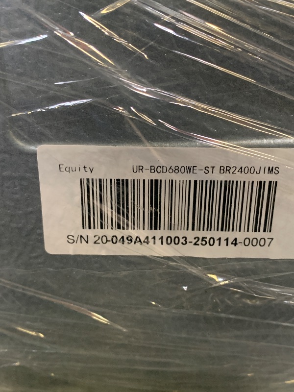 Photo 1 of BLACK+DECKER 24 Cu. Ft. Top Mount Refrigerator with Ice Maker, 2-Door Refrigerator with Top Freezer, Freezer with Icemaker and Adjustable Temperature Control, ENERGY STAR, BR2400JIMS, Stainless Look