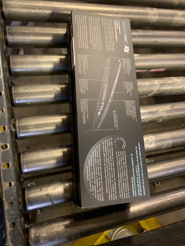 Photo 1 of Bio Ionic 10X Styling Iron, Hair Straightener with 1" Sonic Vibrating Plates, Flat Iron with Ion Generating Mineral Complex, Versatile Styler for Wavy & Straight Hairstyles, Black