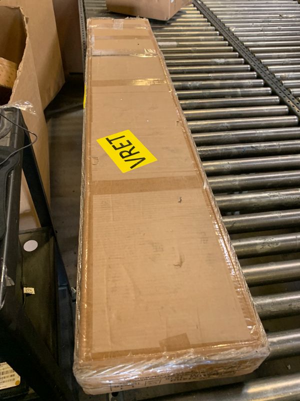 Photo 1 of TuckTect Floating TV Unit, 48' Wall Mounted TV Cabinet, Floating Shelves with Door, Modern Entertainment Media Console Center Large Storage TV Bench for Living Room & Office (94.49IN, marble white)