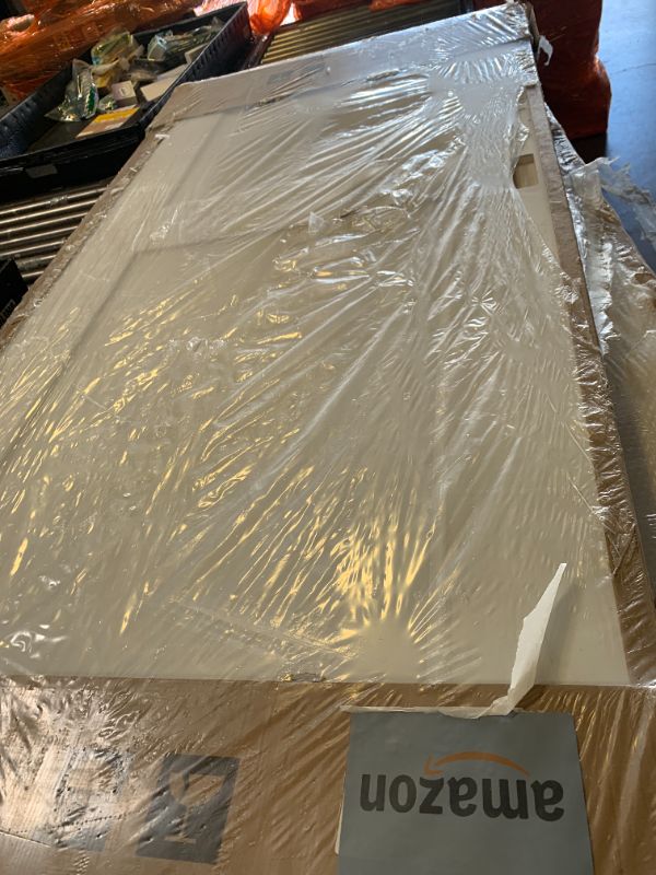 Photo 1 of JUBEST 72 in. x 80in. Bypass Closet Door, Flat 2 Panel Shaker Style White Primed Bypass Sliding Closet Door, Interior Doors with Hardware Kits Include, Pre-drilled, Paintable
DAMAGED DOOR SEE PIC