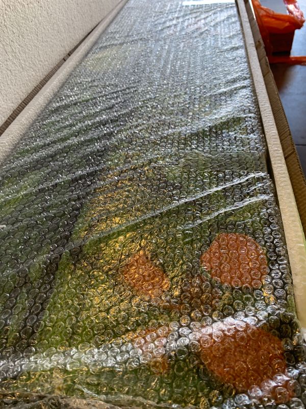 Photo 1 of HOZUSO Room Divider Wood Privacy Screens Van Gogh's Butterflies and Poppies Painting Canvas 3-Panel Foldable Portable Separating Divider Room Partitions Freestanding Home Decor 71'' High
