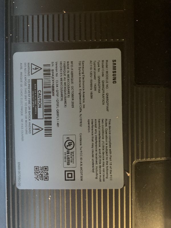 Photo 1 of Samsung 65-Inch Class QLED Q7F Series Samsung Vision AI Smart TV (2025 Model, 65Q7F) Quantum HDR, Object Tracking Sound Lite, Q4 AI Gen1 Processor, 4K upscaling, Gaming Hub, Alexa Built-in