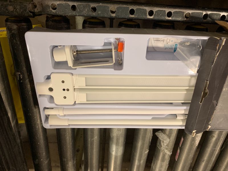 Photo 1 of SIBRILLE LED Desk Lamp for Home Office - Eye-Caring Computer Desk Light with Clamp, Adjustable Work Lamp with Color Changing, Dimmable Double Head Monitor Light with Gooseneck, White