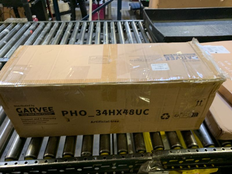 Photo 1 of Garvee Artificial Fiddle Leaf Fig Tree with White Planter, Fake Plant with Natural Wood Trunk, Faux Ficus Tree Fake Moss for Home Office Living Room Decor