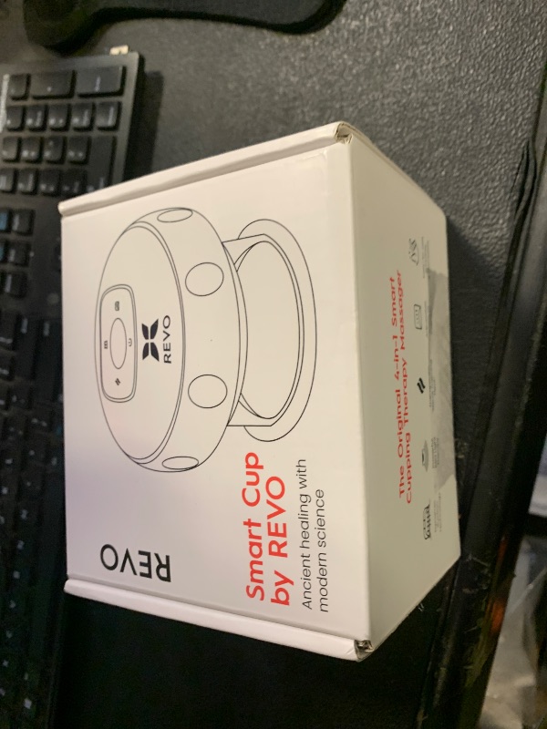 Photo 1 of REVO The Original 4-in-1 Smart Cupping Therapy Massager, Red Light Therapy for Targeted Pain Relief, Knots, Aches, Muscle Soreness, Circulation & Tighter Skin, Portable Cupping Kit