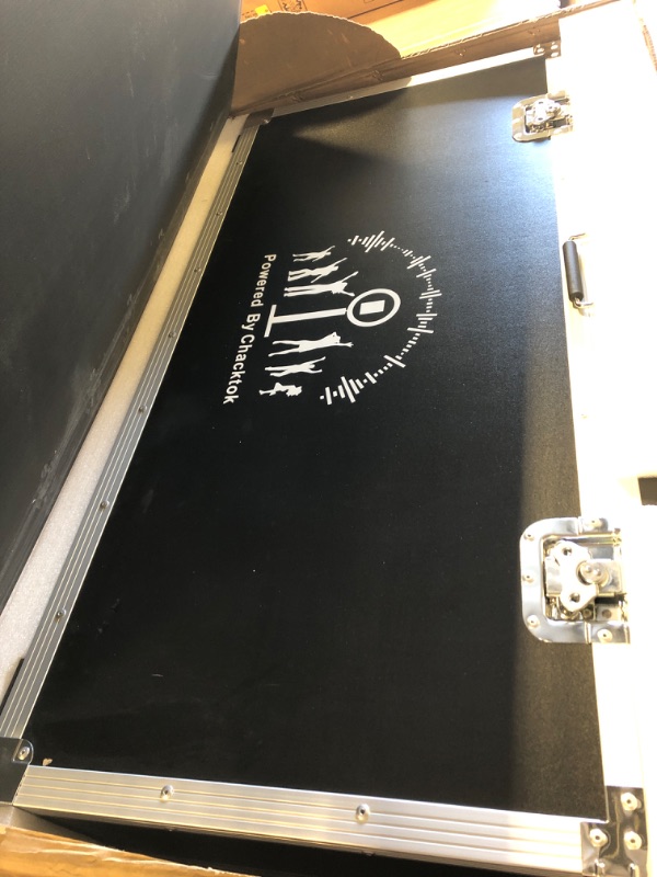 Photo 1 of MWE Portable Photo Booth Machine Stand Compatible with Any Ipad with Software APP and Remote Control, RGB Ring Lights Music Sync, Free Custom Logo,Flight Case with Wheels (Black, Light Box)