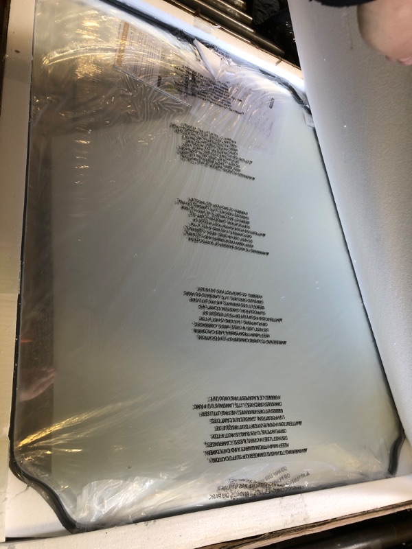 Photo 1 of ANDY STAR 36x48 Inch Large Mirror, Matte Black Rectangle Mirror for Wall, Bathroom Mirror in Premium Stainless Steel Metal Thin Frame Deep 1’’, Unique Rounded Scalloped Edge, Vertically/Horizontally