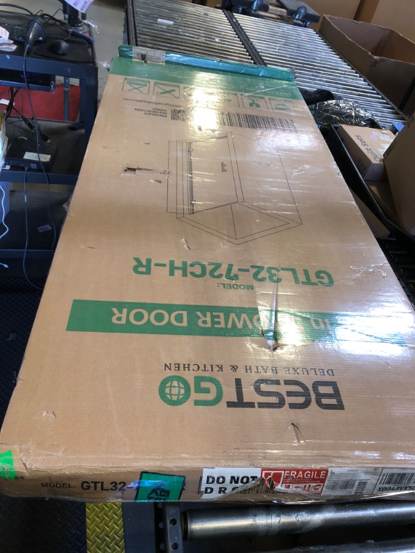 Photo 1 of GETPRO Pivot Hinged Shower Door Frameless 32 in. W x 72 in. H Swing Single Small Shower Door 1/4 in. Tempered Glass Panel Adjustable Right Hinged Bathroom Door for Shower Chrome Hardwares