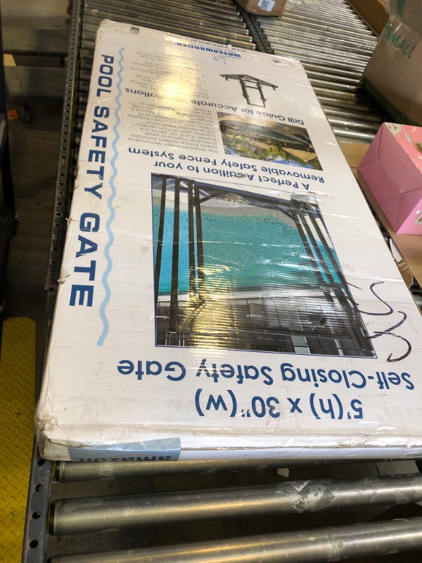 Photo 1 of WaterWarden 5’ Pool Gate, Pool Fence Gate - 30” Wide, Self-Closing and Removable Pool Door, Coordinates with 5’x12’ Outdoor Child Safety In-Ground Pool Fencing, Easy DIY Installation,Black