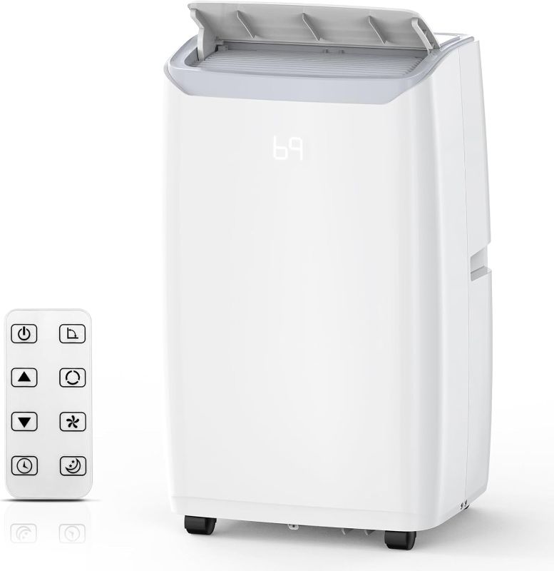 Photo 1 of Btu Portable Air Conditioner Cools up to 750 Sq.Ft, 3-in-1 Quiet Portable AC Unit with Remote Control & Installation Kits for Large Room, 3 Speed, Auto Swing, 24H Timer (factory sealed)