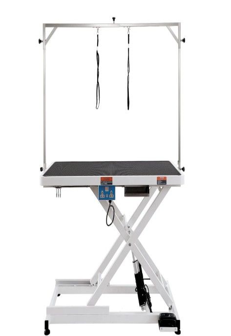Photo 1 of VEVOR 50" Electric Pet Grooming Table, Heavy Duty Dog Grooming Arm for Large Dogs, Height Adjustable Dog Grooming Station, Anti Slip Tabletop/Dog Grooming Station, Max Bearing 400LBS
